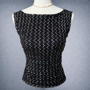 Vintage Y2K Sheer Sequin Tank Top